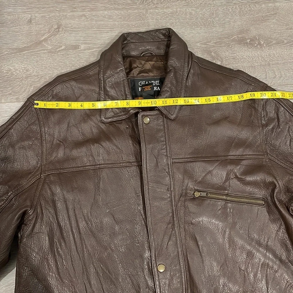 Gianni Ferrara Performance Outerwear Brown Leather Jacket XL - Picture 5 of 16